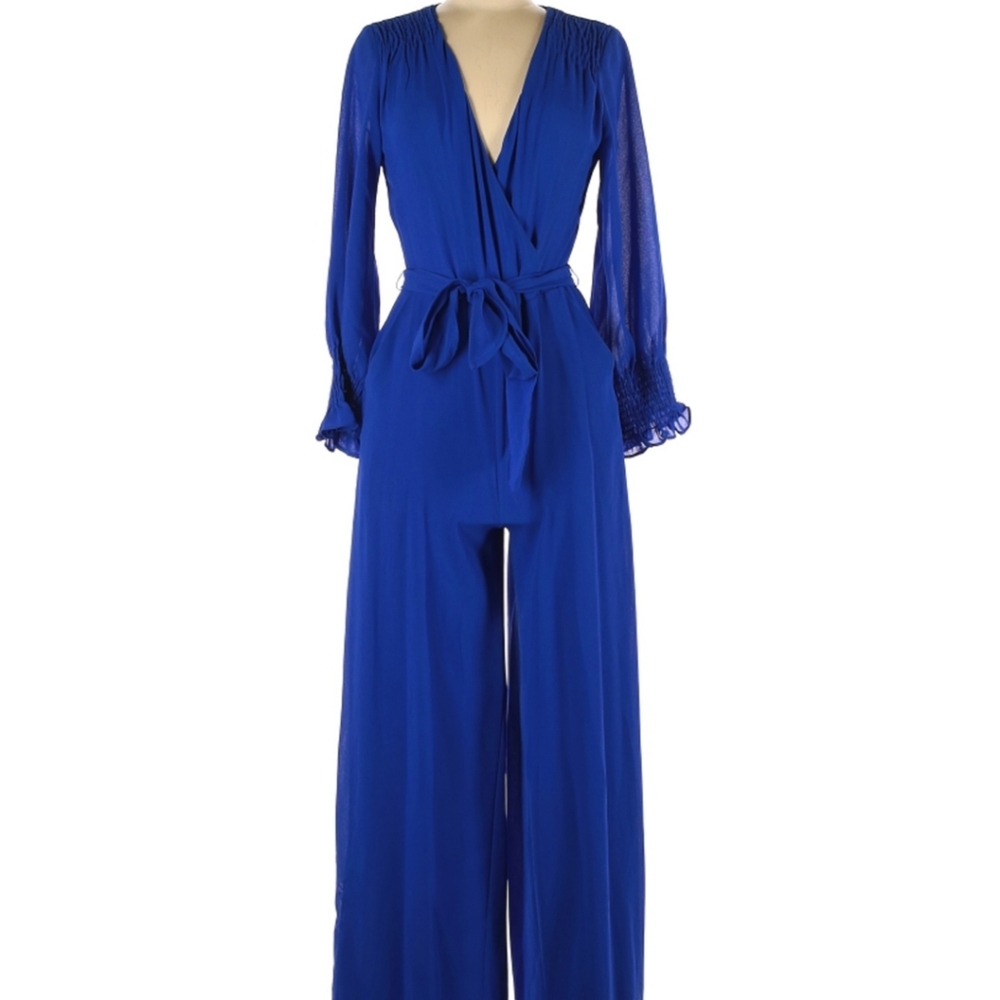 NWOT Beautiful Blue Jumpsuit, size 6